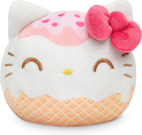 TeeTurtle Reversible Sanrio Hello Kitty Plushie 4-Inch Ice Cream Two-Sided Flip Plush Toy with Embroidered Details - Cute Mini Collectible Plush for Kids, Teens, and Adults