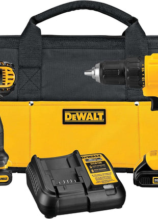 DEWALT 20V MAX Cordless Drill and Impact Driver, Power Tool Combo Kit , Includes 2 Batteries, Charger and Bag (DCK240C2)