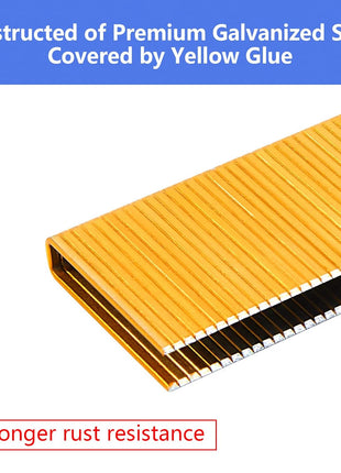 18 Gauge 1/4 Inch Norrow Crown Staples 1/2",3/4",1",1200-Pack | Galvanized Coating Resists Rust for Indoor Woodworking & Decoration for 18GA 1/4" Crown Electric Staplers and Staple Guns