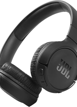 JBL Tune 510BT - Bluetooth headphones with up to 40 hours battery, microphone for call, foldable and comfortable, Android and iOs compatible (Black)