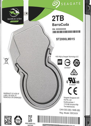 Seagate 2TB BarraCuda SATA 6Gb/s 128MB Cache 2.5-Inch 7mm Internal Hard Drive (ST2000LM015)