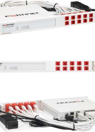Rackmount.IT Rack Mount Kit for Fortinet FortiGate 80F / 81F / 80F-Bypass – 1U 19" Rackmount – Front-Facing Ports (RM-FR-T15)