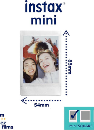 FUJIFILM Instax Mini Instant Film Twin Pack (White), 20 Photos