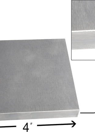 HimaPro Steel Bench Block 4 inchx4 inch Flat Anvil Jewelers Tool Metal Bench Block for Jewelry and Stamping (4 inchX4 inchX1/2 inch)