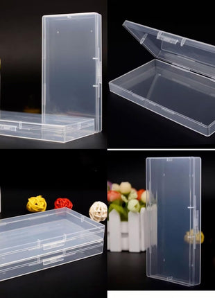 8 Pcs Plastic, Mini Clear Bead Storage Boxes with Hinged Lid and Rectangular Clear Craft Storage Boxes, Jewelry and Organizer,Nail Tool Box,Circuit board storage(8, 5.3 inch x 3.1 inch x 1.2 inch)