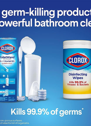 Clorox ToiletWand Disinfecting Refills, Rainforest Rush, Dorm Room Essentials, 30 Ct