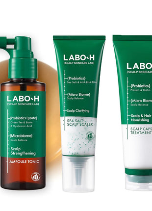LABO.H Scalp Tonic, Scrub and Capsule Treatment TRIO