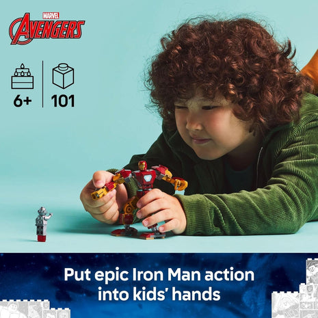LEGO Marvel Iron Man Mech vs. Ultron Building Toy Set - for Kids, Boys and Girls, Ages 6+ - Buildable Action Figure - Superhero Gift for Birthday - 76307