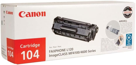 Canon 104 0263B001AA L90 L120 D420 D480 4100 4120 4150 4270 4350 4370 4690 Toner Cartridge (Black) in Retail Packaging