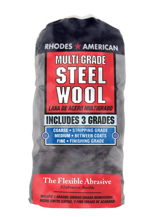Homax Steel Wool, 12 pad, Medium Grade #1, Rhodes American, Household Steel Wool