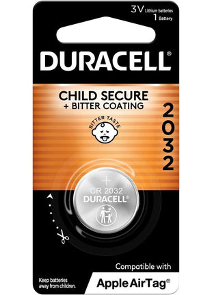 Duracell 2032 Lithium Battery, 2 Count, AirTag & Key Fob, CR2032 3V Cell
