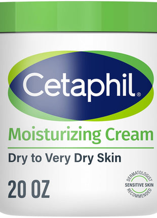 Cetaphil Face & Body Moisturizer, Hydrating Moisturizing Cream for Dry to Very Dry, Sensitive Skin, NEW 20 oz, Fragrance Free, Non-Comedogenic, Non-Greasy (Packaging May Vary)