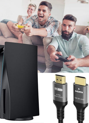 Ubluker 10K 8K 4K HDMI Cable 48Gbps 6.6 FT, Certified Ultra High Speed HDMI庐 Cable 4K 240Hz 144Hz 120Hz 8K60Hz 0.01ms HDR10+ eARC HDCP2.3 Netflix Roku TV PC Monitor Projector PS5 Xbox