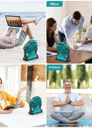 Portable Fan Rechargeable, 20000mAh Cordless Battery Powered Fan with LED Lantern Battery Operated for Travel Bedroom Home Camping Tent Office Beach Desk Fishing Table
