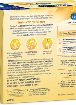 Enfamil NeuroPro Baby Formula, Brain Building Duo DHA & MFGM, Exclusive Immune Supporting HuMO6 Blend, Powder Infant Formula, Baby Milk, 2 Fl Oz, 24-Pack
