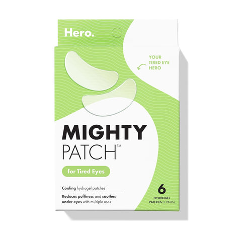 HERO COSMETICS Mighty Patch for Tired Eyes Patches, 6 Count | 3 Pairs, Soothing Hydrogel Patches, Helps Awaken and Visibly De-puff Undereyes