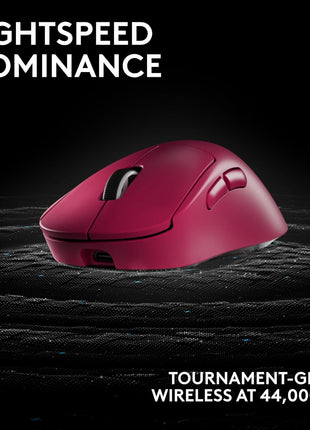 Logitech G PRO X Superlight 2 DEX Wireless Gaming Mouse, 60g pro-Grade Right-Handed Mouse with 5 programmable Buttons, USB-C Charging, 44k DPI Sensor, up to 8 kHz Polling for PC/Mac - Magenta