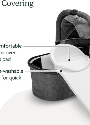 UPPAbaby Bassinet V3 Mattress Cover - Fits Bassinets 2018-Newer - White