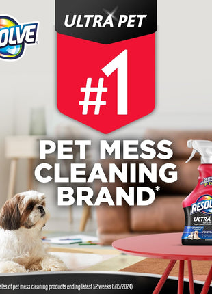 Resolve Ultra Pet Carpet Cleaner Spray – for Removal of Pet Stains & Odors, 32oz | Removes Pet Stains & Odors