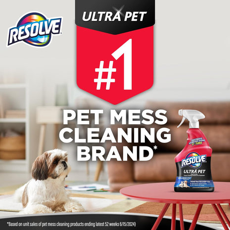 Resolve Ultra Pet Carpet Cleaner Spray – for Removal of Pet Stains & Odors, 32oz | Removes Pet Stains & Odors