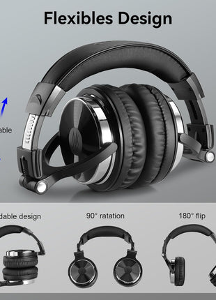 OneOdio Wired Over Ear Headphones Hi-Res Studio Monitor & Mixing DJ Stereo Headsets with 50mm Drivers and 1/4 to 3.5mm Jack for AMP Computer Recording Podcast Keyboard Guitar Laptop - Black