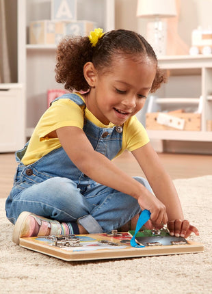 Melissa & Doug Locks and Latches Board Wooden Educational Toy