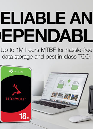 Seagate IronWolf ST4000VN006 4 TB Hard Drive - 3.5" Internal - SATA (SATA/600) - Conventional Magnetic Recording (CMR) Method