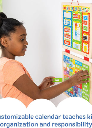 Melissa & Doug My First Daily Magnetic Calendar, Classroom Calendar for Kids Activities with Weather & Seasons, Preschool Toys for Girls & Boys Ages 4+