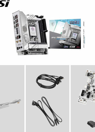 MSI MPG Z890I Edge TI WiFi Motherboard, Mini-ITX - Supports Intel Core Ultra Processors (Series 2), LGA 1851-110A SPS VRM, DDR5 Memory Boost (8600+ MT/s OC), PCIe 5.0 x16, M.2 Gen5, Wi-Fi 7, 5G LAN