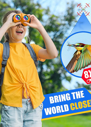 LET'S GO! Binocular for Kids, Compact High Resolution Shockproof Binoculars
