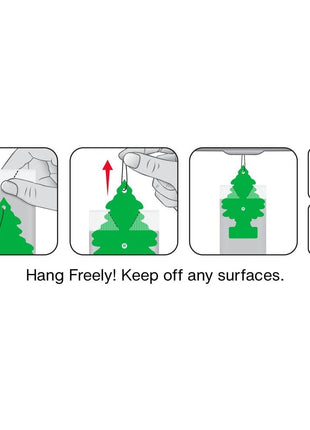 LITTLE TREES Car Air Freshener | Hanging Tree Provides Long Lasting Scent for Auto and Home | Black Ice, 24 Air Fresheners