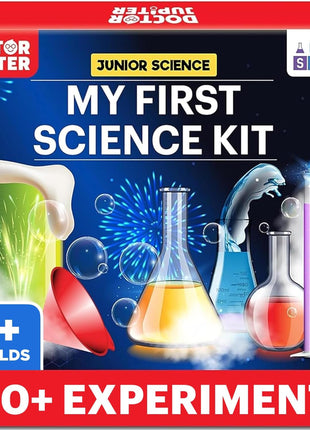 Doctor Jupiter My First Science Experiments Kit for Kids Ages 4+ | Birthday Gift Ideas for Boys & Girls 4, 5, 6, 7, 8 Year Olds, Science Kits for Kids Ages 5-7, STEM Educational Toys
