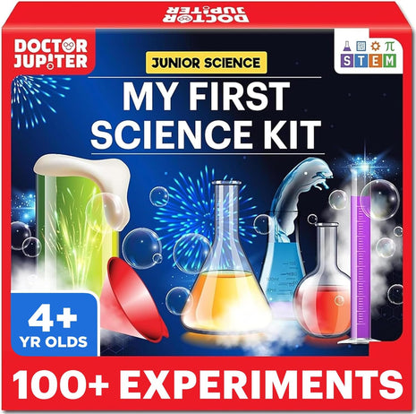 Doctor Jupiter My First Science Experiments Kit for Kids Ages 4+ | Birthday Gift Ideas for Boys & Girls 4, 5, 6, 7, 8 Year Olds, Science Kits for Kids Ages 5-7, STEM Educational Toys