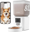 Automatic Dog & Cat Feeder with Camera & WiFi â€“ 8L/34 Cups, 1080P Night Vision, 2.4 & 5G WiFi, 2-Way Talk, 10s Voice Recording, Timed Food Dispenser, Up to 99 Portions, 15 Meals Per Day