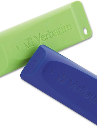Verbatim 64GB Store 'n' Go USB Flash Drive – 2pk – Blue, Green 99812