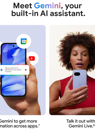 Google Pixel 9a with Gemini - Unlocked Android Smartphone with Incredible Camera and AI Photo Editing, All-Day Battery, and Powerful Security - Obsidian - 128 GB