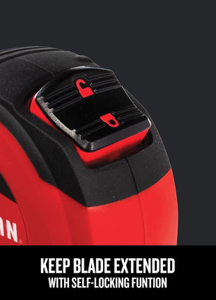 CRAFTSMAN 25-Ft Tape Measure with Fraction Markings, Retractable, Self-Locking Blade (CMHT37225)