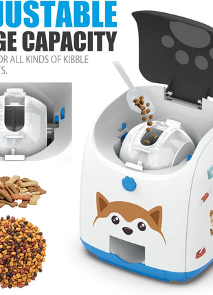 Dog Puzzle Feeder Toy – Remote Control Automatic Treat Dispenser with Light, Interactive IQ Training Slow Feeder, Large Capacity for All Dog Breeds