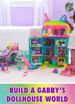 Gabby's Dollhouse Party Room Playset with Skater Gabby & Marty Figures | Exclusive Skater Figures, Working Skates for Pretend Play, Sensory Fidget Toys on Wall, Kids Toys for Girls & Boys Ages 3+
