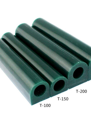 Jewelry Ring Tool Green Wax Tube for Making Rings Mold - Round With Centred Hole/Hard/Solid Carving Blank Large Flat Side (T200)