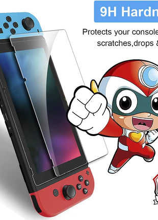 ivoler [3 Pack] Screen Protector Tempered Glass for Nintendo Switch, iVoler Transparent HD Clear Anti-Scratch Screen Protector Compatible Nintendo Switch