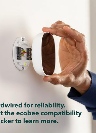 ecobee Smart Thermostat Essential - Energy Star Certified programmable Wi-Fi Thermostat - Works with Siri, Alexa, and Google Assistant