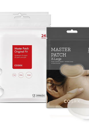 COSRX Maximized Acne Patch Duo - Acne Pimple Patch 2 Pack (48 Counts) + Master Patch Intensive X-Large (10 Counts), Powerful Acne Spot Treatment