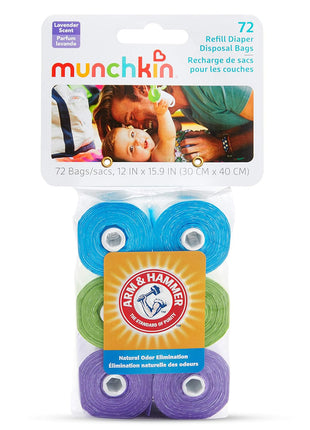 Munchkin® Arm and Hammer Diaper Bag Refills, 6 Pack, 72 Lavender Scented Bags