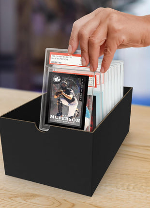 Cardboard Gold PSA Graded Card Sleeves – 50 Count with PSA Logo, Resealable Slabs Sleeve - Precise Fit Slab Protector for Grading Baseball Football Gaming Trading Sports Cards