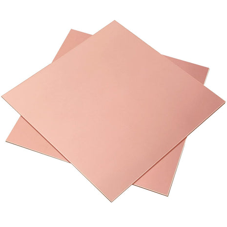 2 Pieces 99.9% Pure Copper Sheet, 4 inch x 4 inch,18 Gauge(1mm) Thickness, Film Attached Copper Plate, Great for Jewelry, Crafts, modelers
