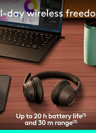 Logitech Zone 305 for Business Wireless Bluetooth Headset - UC with Dangle | For Google Meet, Google Voice, Zoom, compatible platforms: Windows, Mac, Chrome, Linux, iOS, iPadOS, Android