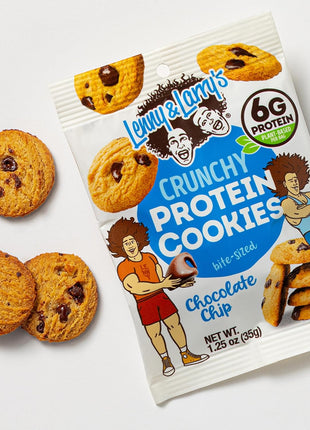 Lenny & Larry's The Complete Crunchy Cookie, Chocolate Chip, 6g Plant Protein, Vegan, Non-GMO, 1.25 Ounce Pouch (Pack of 12)