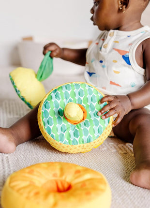 Melissa & Doug Multi-Sensory Pineapple Soft Stacker Infant Toy