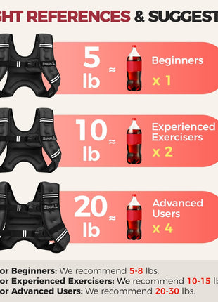 BAGAIL Comfort-Fit Weighted Vest for Woman, Even Weight Distribution, Faster Weight Loss, No-Chafe or Bounce for Walking & Running with Detachable Phone Pouch & Reflective Stripes (Available 5-30lbs)